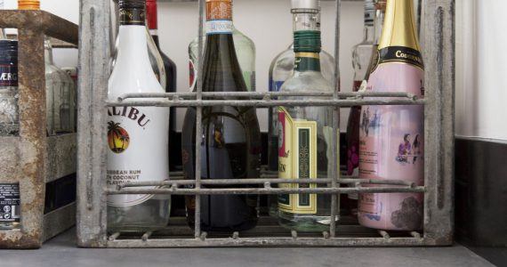 gevlinderde betonvloer in keuken